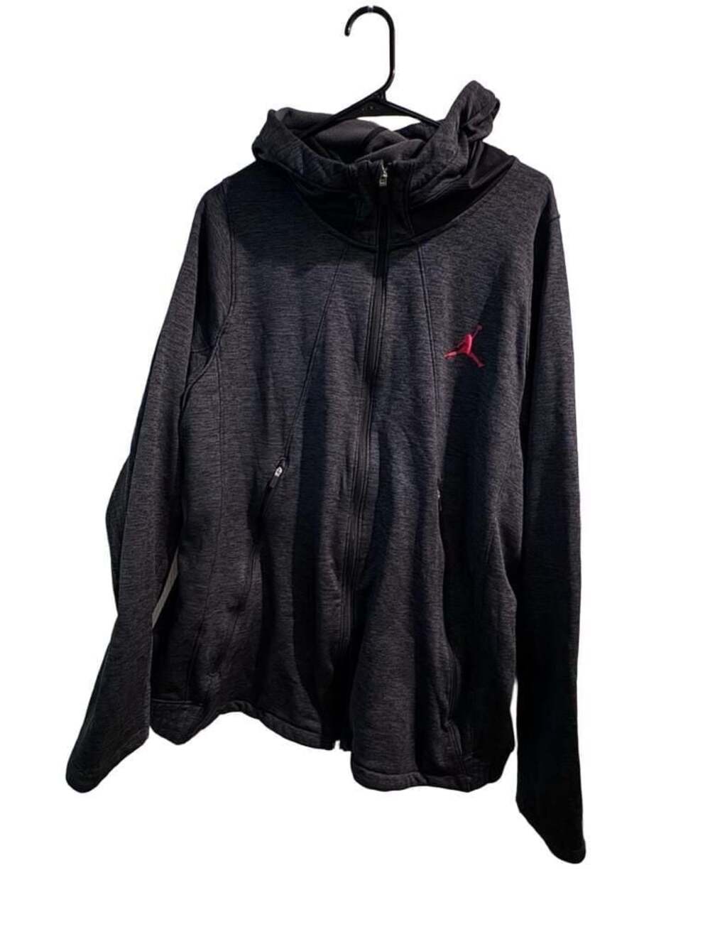 Jordan Therma-Fit Full Zip Hoodie Jacket Gray Black Size 3XL